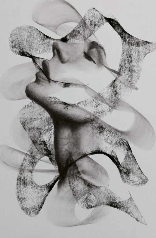 Charcoal Portrait Artwork Almost Remembering